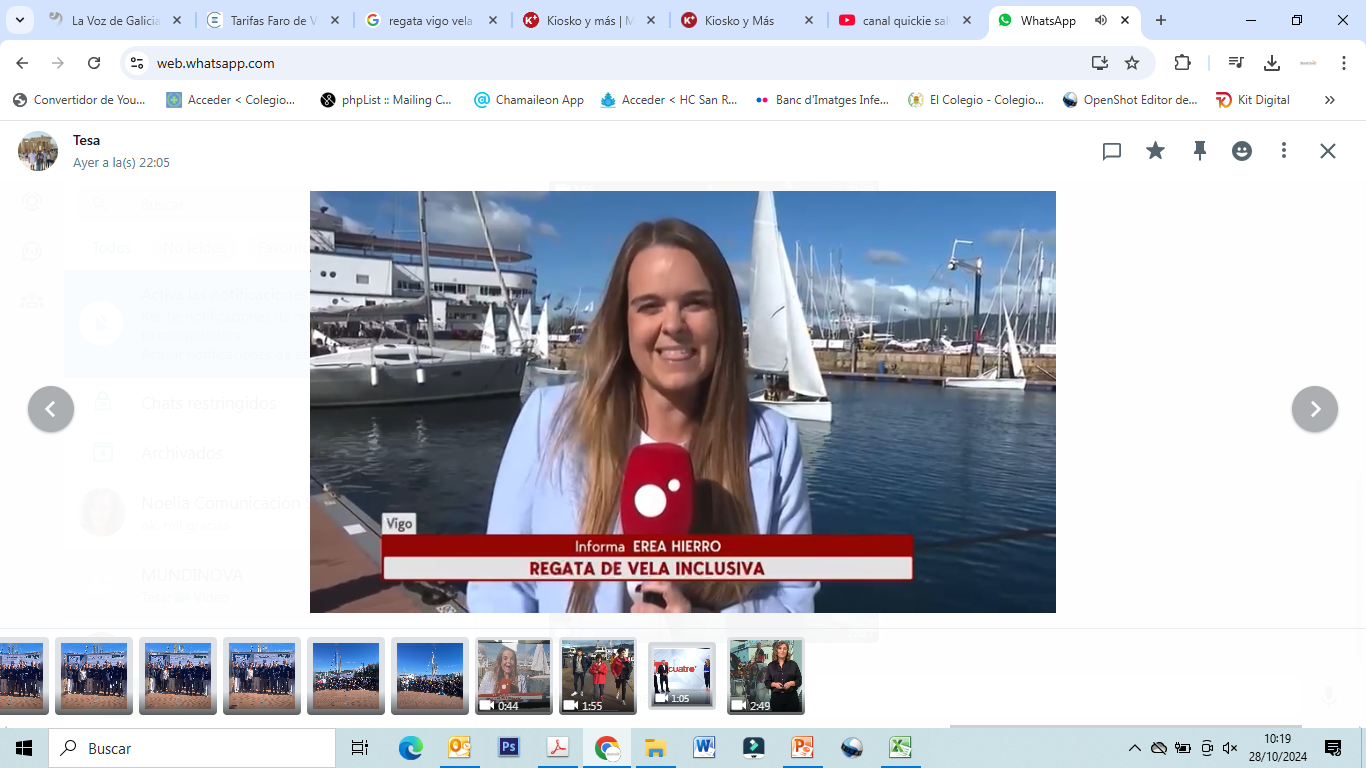 Regata inclusiva — barcos en la ría